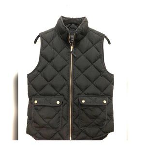 J.Crew Quilted Vest in Black